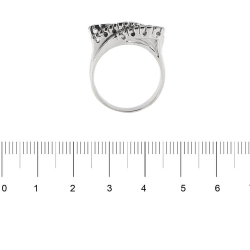 Bague 59 Bague triple rivière avec diamants 0,48 ct 58 Facettes 30234