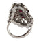 Bague 57 Bague en or blanc avec rubis et diamants 58 Facettes G3861