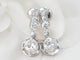 Boucles d'oreilles Paire de dormeuses anciennes en or blanc et diamants 58 Facettes 32108