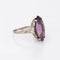 Bague 53 Vintage Art Déco Améthyste Navette Bague Or Blanc Estate Fine Jewelry 58 Facettes G12087