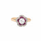 Bague 50.5 Bague de fiançailles ancienne de style édouardien, sertie d'un diamant et d'un rubis, en or 14 carats et platine, taille 5,5. 58 Facettes G14142