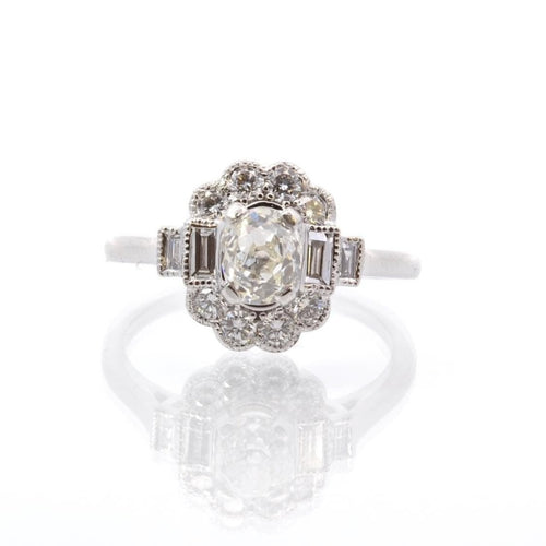 Bague 53 Bague Or blanc Diamants 58 Facettes 25562 25007b