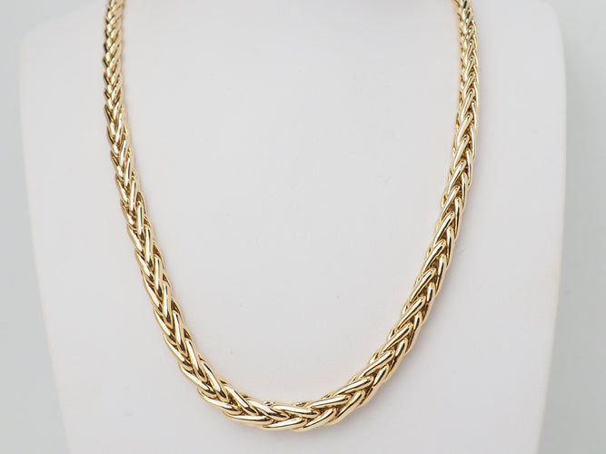 Collier Collier maille palmier en or jaune 58 Facettes 33446