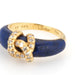 Bague 54 Bague Cartier Double C en diamants et lapis-lazuli des années 1970 58 Facettes G13565