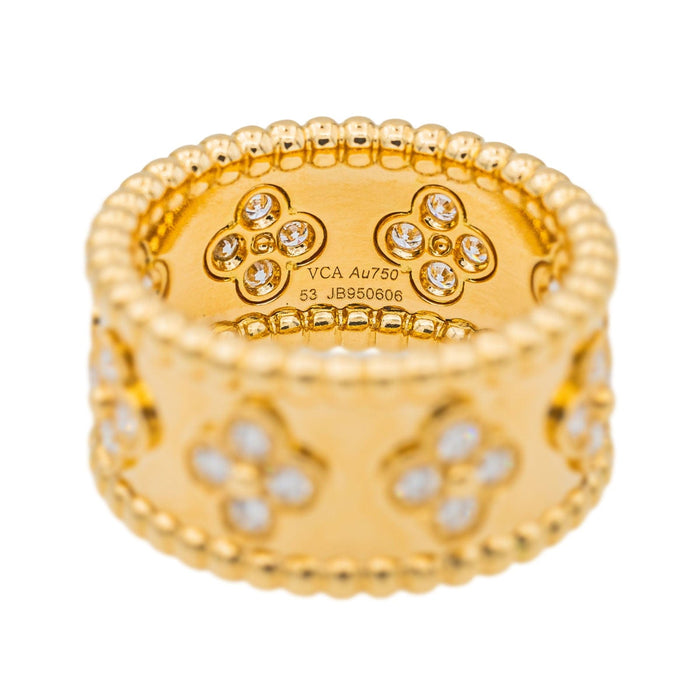 Bague 53 Van Cleef & Arpels Bague Perlée Or jaune Diamant 58 Facettes 3796237RV