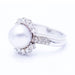 Bague 53 Bague en or avec perle naturelle et diamants 58 Facettes N102930EJ