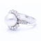 Bague 53 Bague en or avec perle naturelle et diamants 58 Facettes N102930EJ