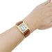 Montre Montre Cartier "Tank Louis Cartier" or jaune, cuir. 58 Facettes 33854