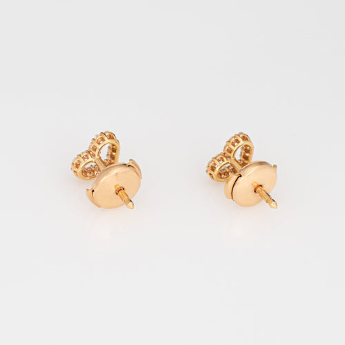 Tiffany & Co Diamond Heart Earrings Extra Mini Estate 18k Rose Gold Studs 58 Facettes G14128