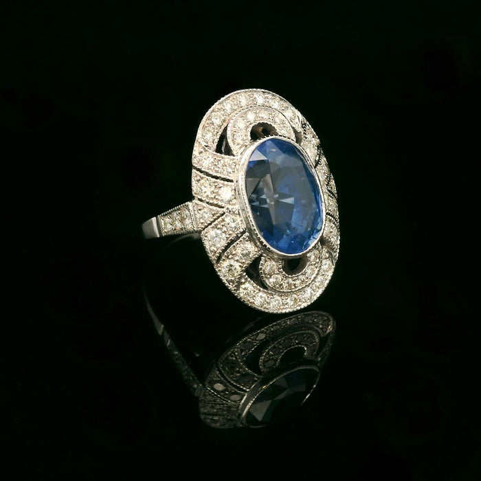 Saffier Art Deco ring