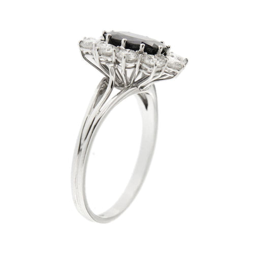 Bague Bague avec saphir et diamants 58 Facettes 29746