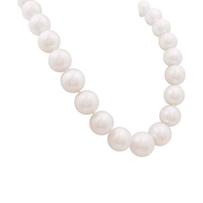 Collier Collier de perles, or blanc et diamants. 58 Facettes 34084