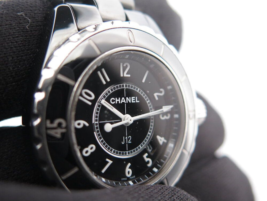 orologio CHANEL j12 nero intenso 33 mm ceramica nera + scatola