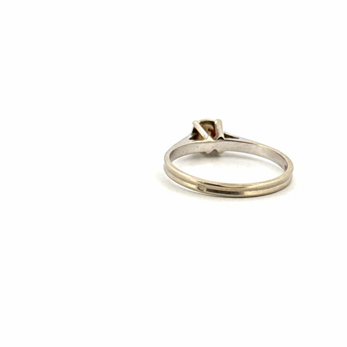 Bague 52 Solitaire Or Blanc 18k & Diamant 58 Facettes 97-GS35917