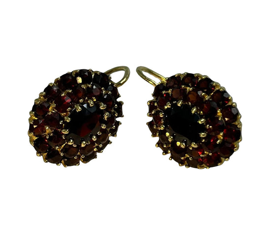 Boucles d'oreilles Boucles d'oreilles pendantes en grenat pyrope 58 Facettes