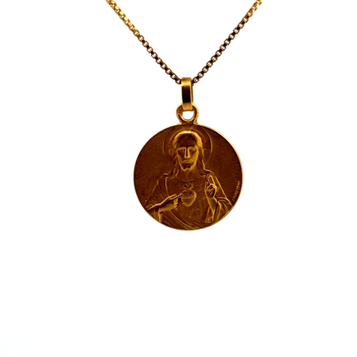 Gelbgoldene Christus-Jesu-Herz-Medaille
