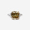 Bague Bague en diamant taille coussin de 11,64 carats, couleur marron foncé-jaune, SI1, GIA 58 Facettes 22297R