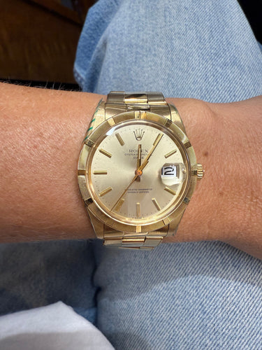 Montre ROLEX - Montre Datejust Or jaune 18 carats - Modèle 1501 - Année 1970 58 Facettes 1.0000555/1