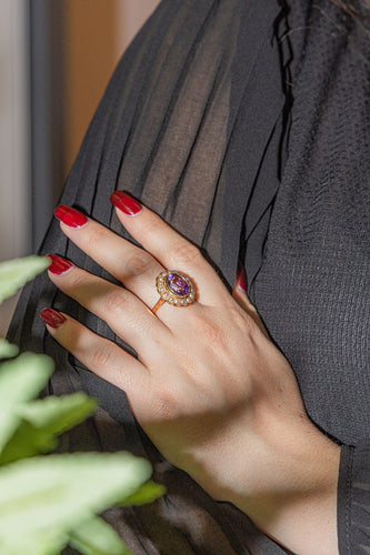 Bague 53 Bague Cocktail Or rose Améthyste 58 Facettes 2871071CN