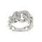 Bague 53 Bague gourmette Or blanc Diamants 58 Facettes 35796