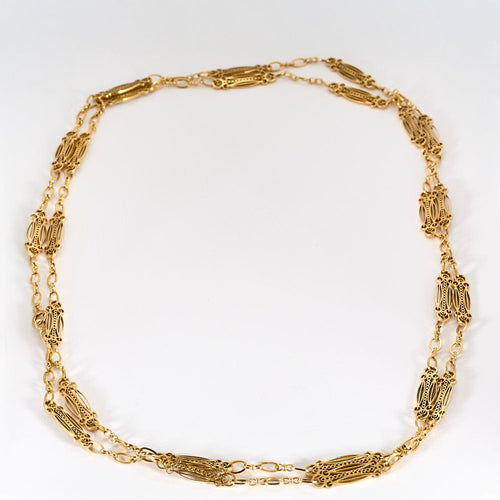 Collier Chaine giletière or jaune 58 Facettes ROD3564