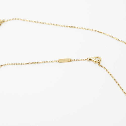 Collier Van Cleef & Arpels - Collier Lucky Alhambra Heart or jaune - nacre blanche 58 Facettes vca-n-yg-hrt-mop