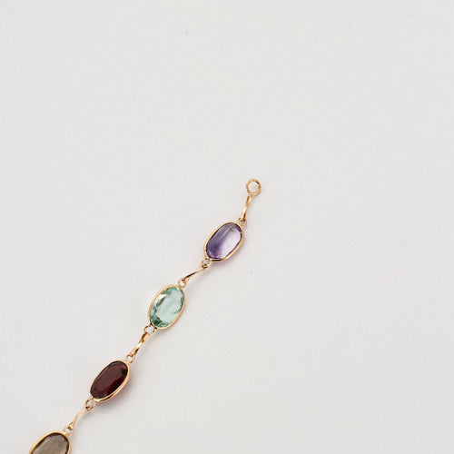 Bracelet Bracelet or jaune et pierre de couleurs 58 Facettes NAR03012