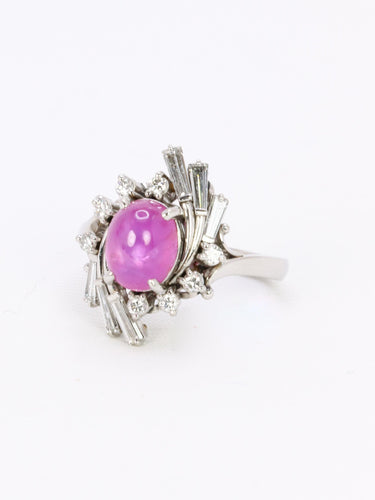 Bague 49.5 Bague marguerite rubis étoilé diamants 58 Facettes 1131.2