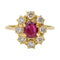 Bague 51 Bague Pompadour Or jaune Rubis 58 Facettes 3249823CN
