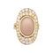 Bague 53 Bague, or jaune, corail et diamants 58 Facettes 34034