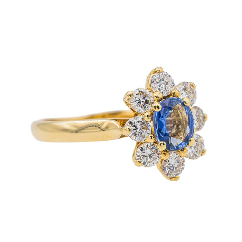 Bague 55 Bague Pompadour Or jaune Saphir 58 Facettes 3332916CN