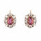Boucles d'oreilles Boucles d'oreilles anciennes marguerites saphirs roses et diamants 58 Facettes 24-287
