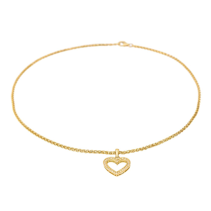 Collier Collier Coeur Or jaune Diamant 58 Facettes 3243919CN