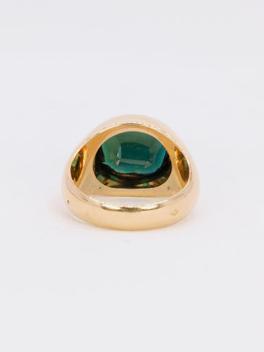 Bague 59.5 Bague cocktail or jaune saphir ovale 58 Facettes 1087.14