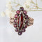 Bague 51 Bague ancienne navette grenats 58 Facettes 25-021