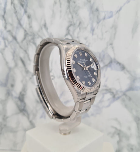 Montre ROLEX - Montre DateJust 36 Bleu Diamants 58 Facettes 126234-1-1