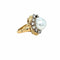 Bague 50 David Webb - Bague turban en or jaune, perles des mers du Sud et diamants 58 Facettes