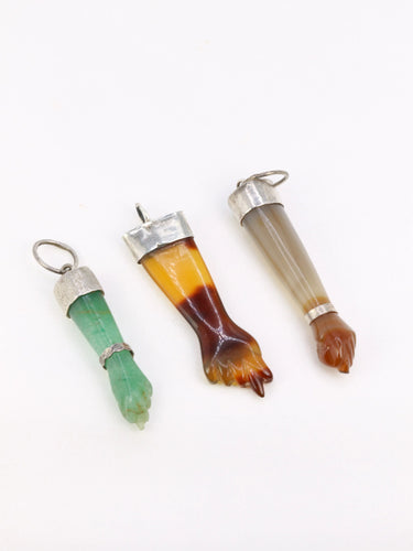 Pendentif Pendentifs main de figa vintage argent pierres dures 58 Facettes 827