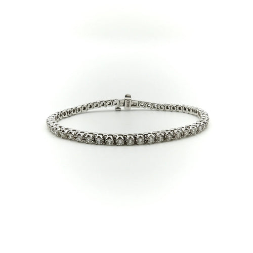 Bracelet 14K White Gold Diamond Tennis Bracelet 58 Facettes