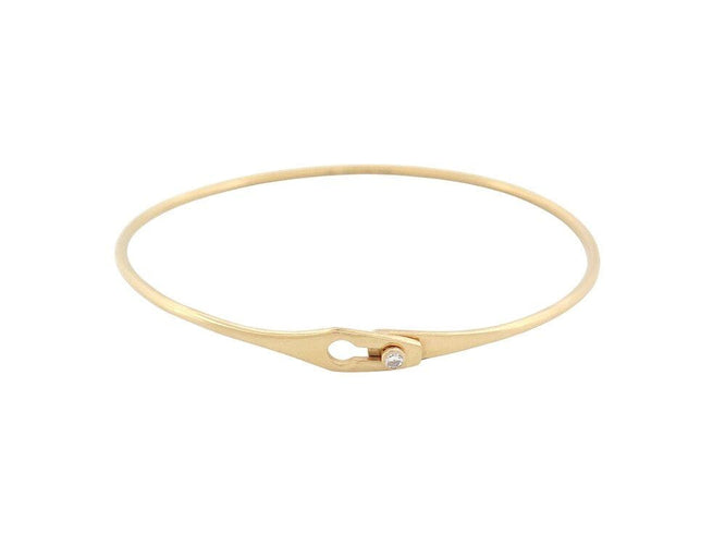 Bracelet bracelet DINH VAN serrure jonc 334106 16.5 en or jaune 18k diamant 58 Facettes 267592