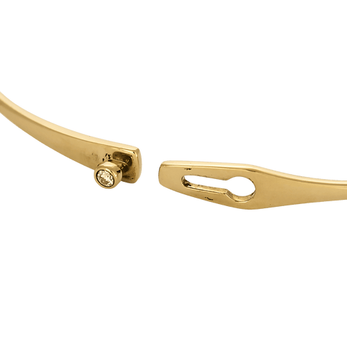 DINH VAN - Yellow gold and diamond lock bracelet 