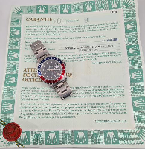Montre ROLEX - Montre GMT Master Pepsi "Swiss Only" 58 Facettes 16700-2-1-1-2