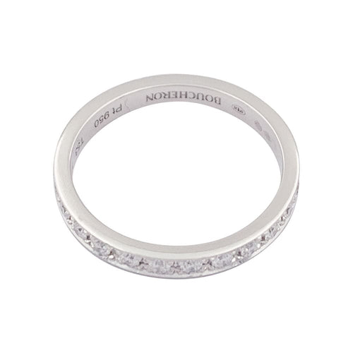 Bague 53 Alliance Boucheron "Beloved" platine, diamants. 58 Facettes 33653