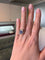 Bague 49 Art Déco platinum blue sapphire ring 58 Facettes
