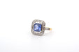 Bague 55 Bague Art Déco saphir 3,10cts et diamants 58 Facettes 26063-25824