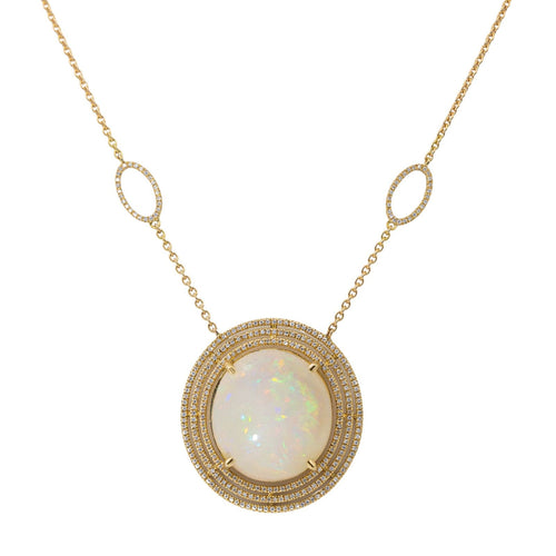 Collier Collier Pendentif Or jaune Opale 58 Facettes 2905292CN