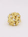 Bague 58 Bague dome fleur or jaune diamants 58 Facettes J604