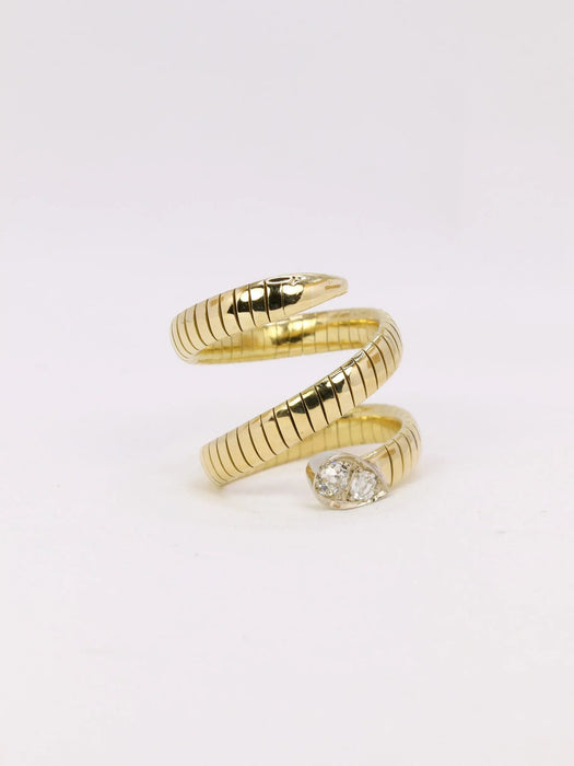 Snake ring tubogas diamonds 0.4 ct