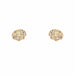 Boucles d'oreilles Puces d'oreilles or jaune godronné diamants 58 Facettes 16-311B