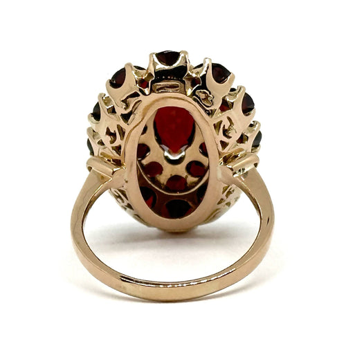 Bague 59 Bague marquise en or rose, grenats 58 Facettes 281